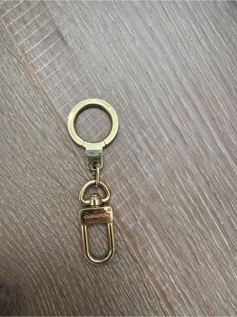 Louis Vuitton Gold Pochette Extender Key Chain